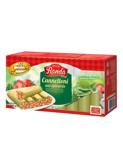 PÂTES SPECIALES CANNELLONI AU EPINARD - RANDA