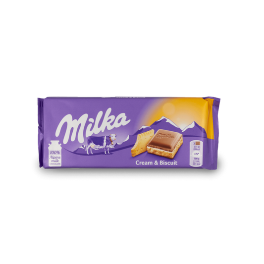 MILKA CREAM & BISCUIT 100 G / 3.5 OZ